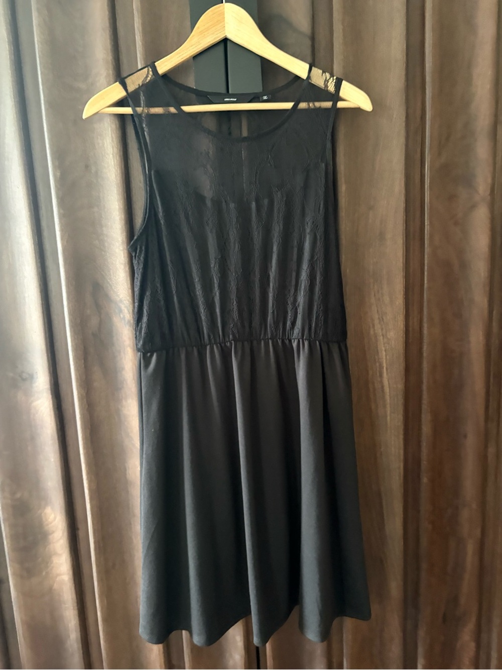 Vero Moda Black Lace Bodice Sleeveless Mini Dress
